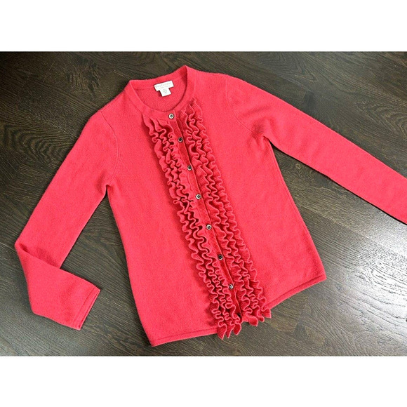 Oats Cashmere‎ By Debra Hayburn 100%Cashmere Cardigan Sweater Pink S - Picture 4 of 5